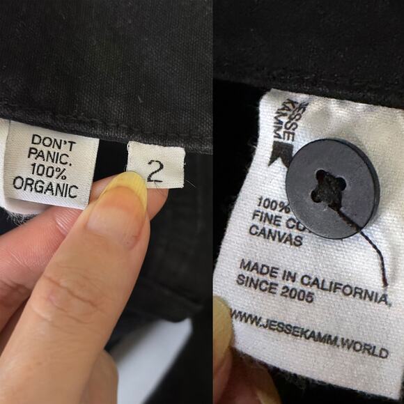 JESSE KAMM Ranger 100% Cotton Canvas Pants in Black Size 2 - Picture 13 of 15